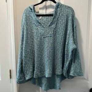 Free people sz s hooded light weight sweater